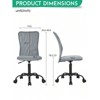 RISOKEYS Armless Office Chair Desk Chair - Modern Ergonomic Design, Adjustable Height & Roller Wheels, Back Support for Home Office, Study Room - 2 of 4