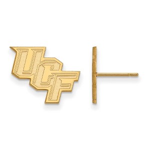 Black Bow Jewelry 14k Yellow Gold Central Florida Knights NCAA Post Earrings - 1 of 3