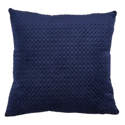 Saro Lifestyle Pinsonic Velvet Pillow With Polly Filling Navy