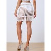 Allegra K Women Crochet Tassel Mesh Cover-Up Drawstring Beach Skirt - 4 of 4