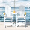 WestinTrends Azura Outdoor Tall Adirondack Chairs With Connecting Table Tray (Set of 2), White - 2 of 4