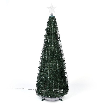 Yescom 5Ft RGB Artificial Christmas Tree Decoration Pop Up for Indoor Outdoor Festival Décor Green