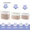 Aoibox Cotton Rope Storage Baskets for Shelves Closet Bedroom Collapsible Rectangle Bin with Handles 2 Pack Brown - 2 of 4