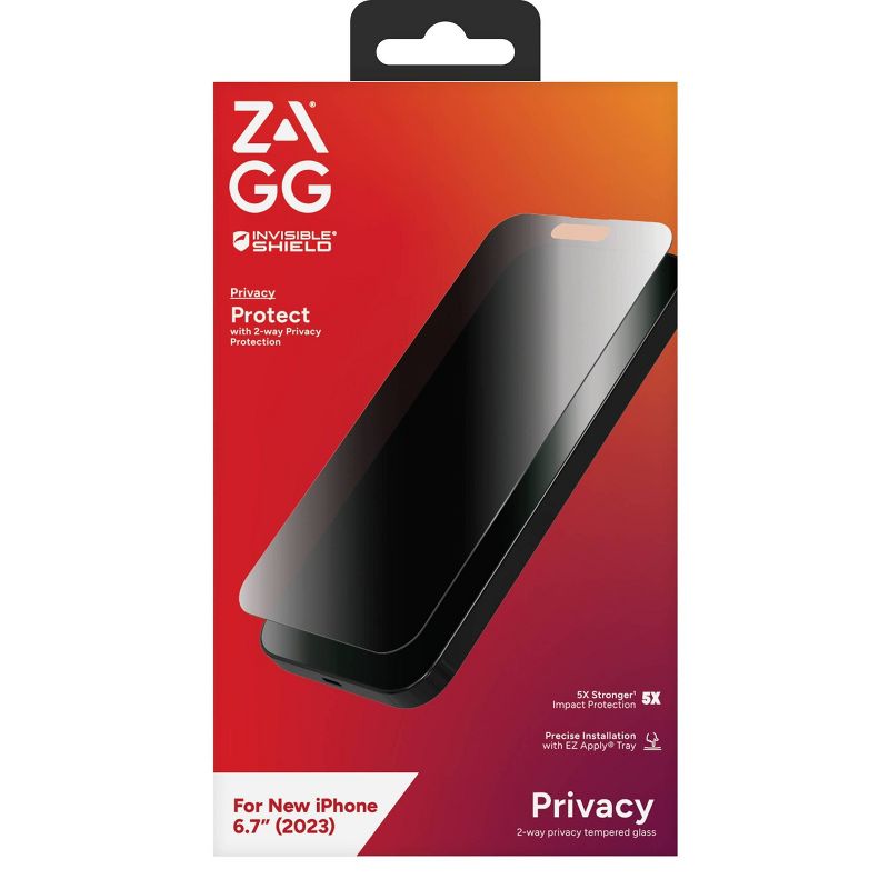 ZAGG Apple iPhone 15 Plus Glass Elite Privacy Screen Protector, 5 of 7