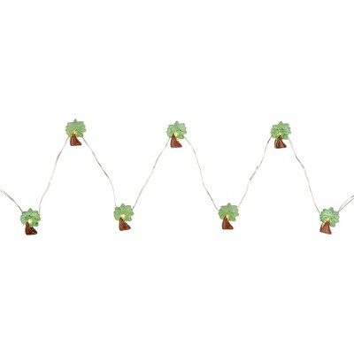 Northlight 10-Count LED Green and Brown Palm Tree Fairy Lights - Warm White