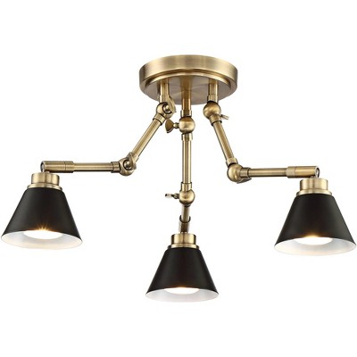 Pro Track Arnold 3-Light Antique Brass LED Ceiling Light