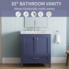 ChicFurnit Bathroom Vanities 30 Inch Freestanding Vanity with Marble Top and Soft Close Door for Bathroom, Navy Blue, 30.27"*19.05"*34" - 2 of 4