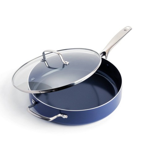 All in One Plus Pan, 5 qt Ceramic Non Stick - Blueberry Blue