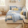 Corner Bed Frame Twin Size Daybed with Velvet Upholstered Guardrail, Modern Kids Sofa Bed for Teen Adults - 3 of 4
