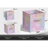 DOMETOUR Colorful Cube Storage Bins Set of 6 Foldable Collapsible Storage Box with Handles 11" Fabric Storage Organizers for Shelves - 3 of 4