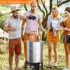 Winado 30 QT Stainless Steel Stock Pot with Strainer Basket , Lid, Hook and Steamer - 3 of 4