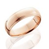Pompeii3 6mm High Polished 14K Rose Gold Step Cut Mens Dome Wedding Band - 3 of 4