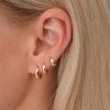 Inerney Gold Huggie Hoop Earrings Set for Women, Dainty Small Sterling Silver Earring Stacks Hypoallergenic Jewelry for Multiple Piercings - 2 of 4