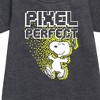 - Peanuts - Pixel Perfect Graphic Short Sleeve Fleece Dress - 2 of 4