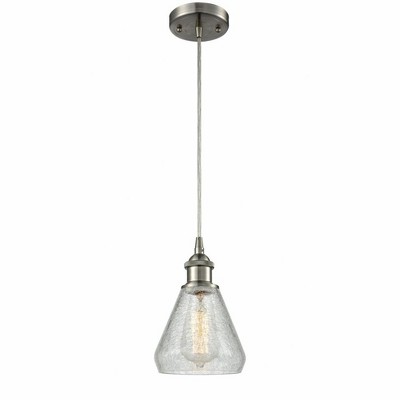Conesus - 1 Light Cord Hung Mini Pendant In Industrial Style-10 Inches Tall and 6 Inches Wide