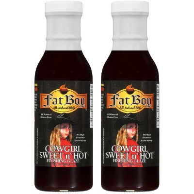 Fat Boy Hickman's BBQ 12 fl oz Cowgirl Sweet n' Hot BBQ Finishing Glaze - Pack of 2
