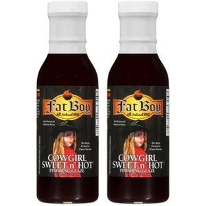 Fat Boy Hickman's BBQ 12 fl oz Cowgirl Sweet n' Hot BBQ Finishing Glaze - Pack of 2 - 1 of 4