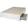HomeStock Mate's Platform Storage Bed with 3 Drawers Pure White Crystal - 2 of 4