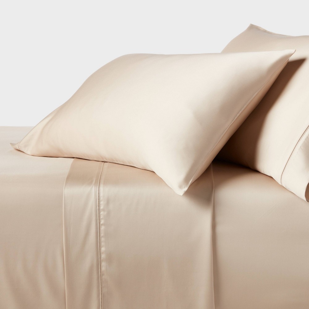 Photos - Bed Linen Queen 320 Thread Count Cool TENCEL® Lyocell Sheet Set Sheet set True Khaki