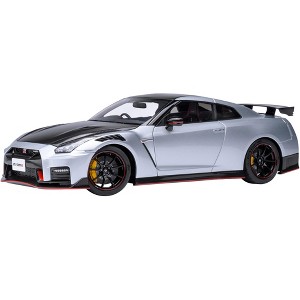 2022 Nissan GT-R (R35) Nismo Special Edition RHD Ultimate Metal Silver with Carbon Hood and Top 1/18 Model Car by Autoart - 1 of 4