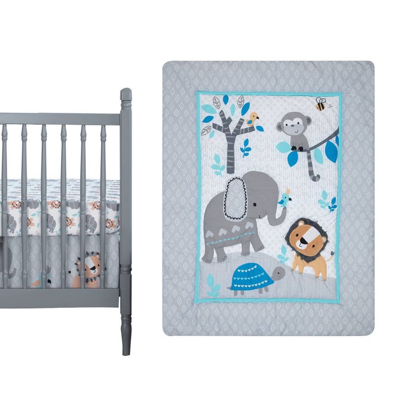 Bedtime Originals Nursery Crib Bedding Set - Jungle Fun 3pc, 2 of 8