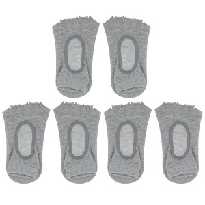 Unique Bargains Women's Non-Slip Yoga Pilates Barre Ballet Five Toe Socks with Grips - 1 of 4