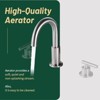 Cobbe Double Handle Widespread Faucet 3-Hole Bathroom Sink Faucet Spout Swivels 360 Degrees Brushed Nickel - 4 of 4