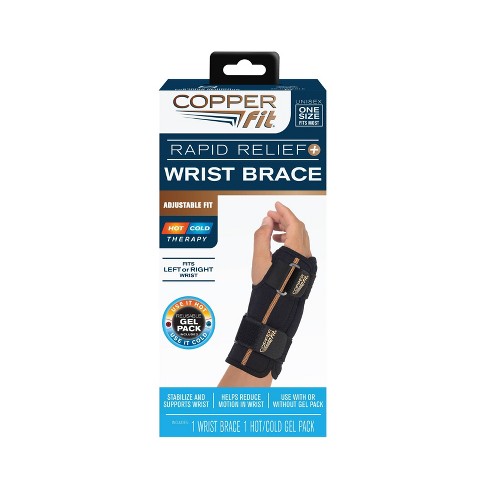Copper Fit Rapid Relief, Wrist Brace Adjustable Fits Right Wrist S