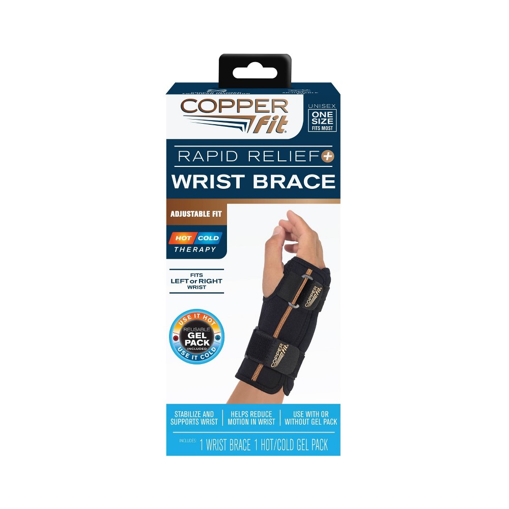 Photos - Braces / Splint / Support Copper Fit Rapid Relief Wrist Wrap - Black