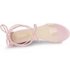 Allegra K Women's Clear Strap Padded Insole Lace Up Block Heels Sandals - 4 of 4