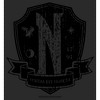 Men's Wednesday Nevermore Academy Distressed Emblem T-Shirt - 2 of 4
