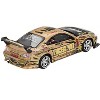 Nissan Silvia (S15) RHD #1 "Top Secret" Gold Metallic with Black Hood "D1 Grand Prix" 1/64 Diecast Model Car by Mini GT - 3 of 4