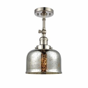 Bell - 1 Light Semi-Flush Mount In Industrial Style-14 Inches Tall and 8 Inches Wide - 1 of 1