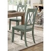 Kumasinova Set of 2 Dining Chair – Pine Veneer, Armless Chair with Transitional Double-X Back, Dining Room Side Chair, Wooden Kitchen Chair - 3 of 4
