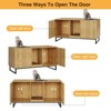 Double Room Large Cat Cabinet, Litter Box Furniture Hidden with Scratch Pad - 3 of 4