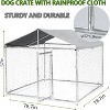 Heavy Duty Dog Crate - Indestructible Metal Kennel with Wheels & Double Doors, 33" High Anxiety Pet Cage with Removable Tray for Large Dogs - Black - 3 of 4