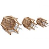 Garden Stool Set of 3 Natural Bamboo Small to Large Stackable vidaXL - 4 of 4
