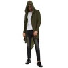 Men's Long Hooded Cardigan Ruffle Shawl Long Sleeve Lightweight Open Front Drape Cape Overcoat - 4 of 4