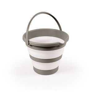 DOLU Foldable Baby Bath Bucket, Compact Toddler Wash Tub, Ages 6+ Months, Grey - 1 of 4