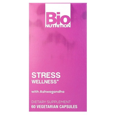 Bio Nutrition Stress Wellness With Ashwagandha, 60 Vegetarian Capsules
