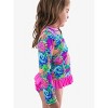 RuffleButts Girls UPF50+ Long Sleeve Rash Guard Bikini - 4 of 4