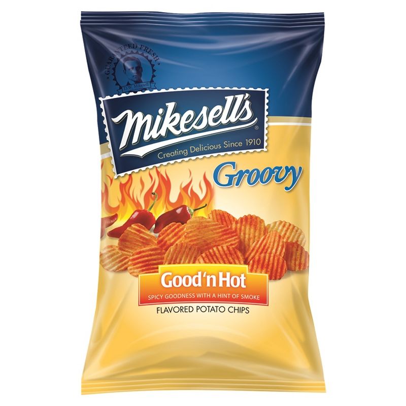 Mikesell's Groovy Good'n Hot Flavored Potato Chips - 10oz, 1 of 2