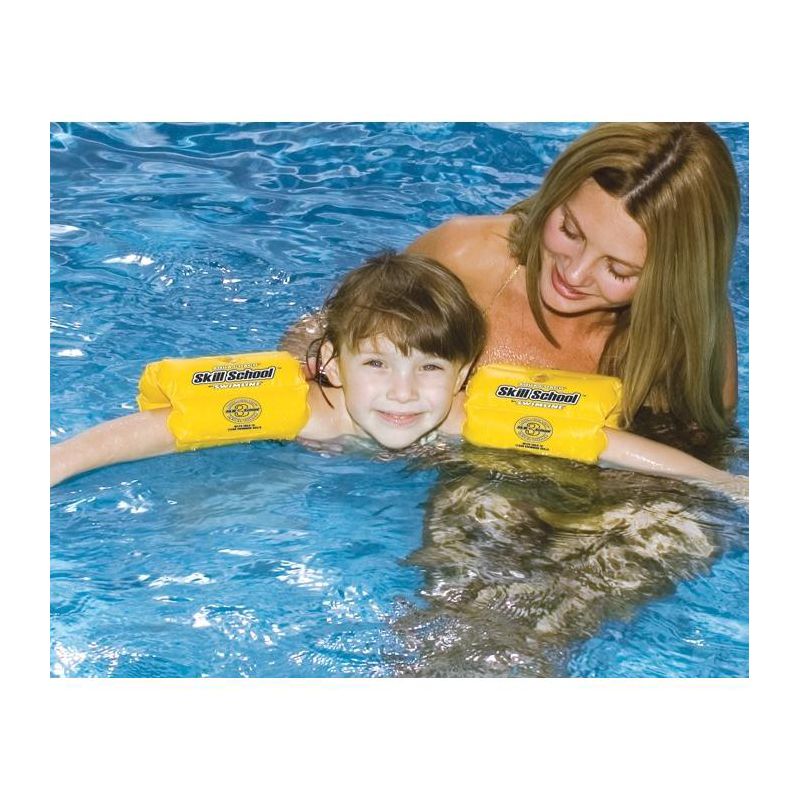 Swimline 2pc Inflatable Children's Swimming Pool Arm Bands - Yellow - 8.5", 2 of 3