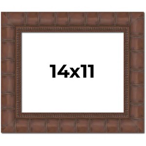 PosterPalooza | 14x11 Wide Bamboo Picture Frame, UV Acrylic, 4 Finishes - Brown, Black, Silver, and Natural - 1 of 4