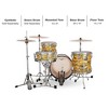 Ludwig Legacy Maple 3-Piece Downbeat Shell Pack with 20 in. Bass Drum Lemon Oyster - 2 of 4