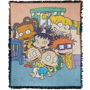 Rugrats Rugrats Character Group Blanket 50"x60" Woven Tapestry - 1 of 4