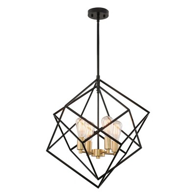 Vaxcel Rad 4 - Light Pendant in  Black