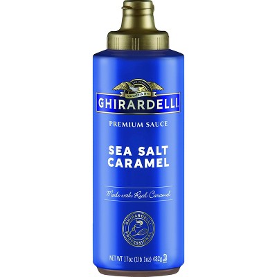 Ghirardelli Chocolate Company Sea Salt Caramel Sauce Squeeze Bottle, 16 Oz