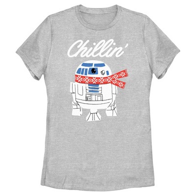 Women's Star Wars Christmas Chillin R2-D2 T-Shirt - Athletic Heather - X  Large