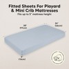 KeaBabies Mini Crib Sheets for Baby Girls, Boys, 2-Pack Soothe Pack and Play Sheets Fitted, Organic Pack N Play Mattress Sheet - 3 of 4